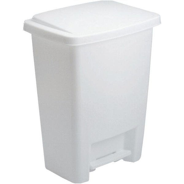 Rubbermaid Waste Basket, 33 qt Capacity, Plastic, White, 19 in H FG284187WHT